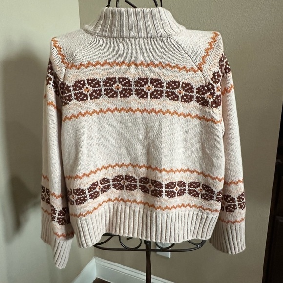 MADEWELL Overbrook Fair Isle Mockneck Sweater, EUC! - Picture 5 of 7
